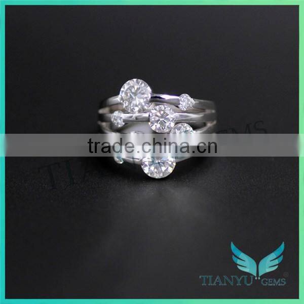 moissanite girdlestone customized 14k gold 1 carat 9 hearts & flower forever one forever brilliant moissanite rings