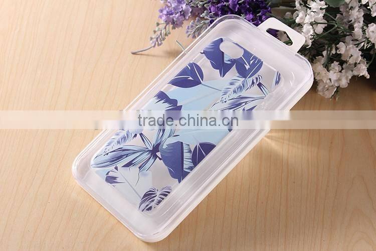 Transparent Ultrathin hard plastic Cell Phone Case with blue painting case for Iphone