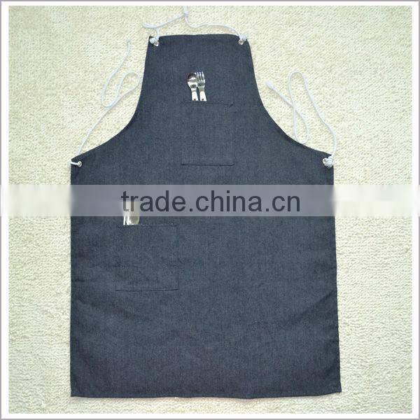 Indigo Two Pockets Denim Apron