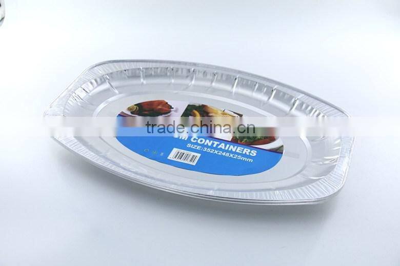 2016 New Style Aluminium Foil 13.8'' Oval Barbecue Pans