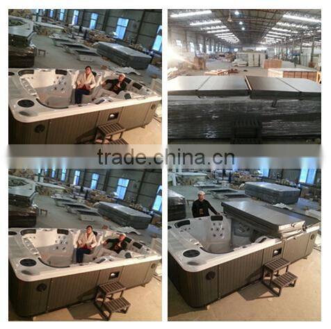 Custom Made Durable & Energy Saving Deluxe Hot Tub with 118 Jets for 8-Person JY8001