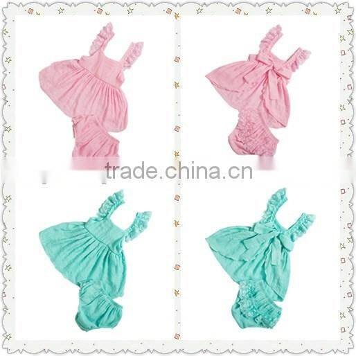 2016 wholesale adorable fashion design children's boutique set baby clothing girls party dresses