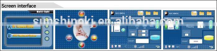 Strong power CE TUV approved 3000w SHR hair removal elight skin rejuvelation ipl italian