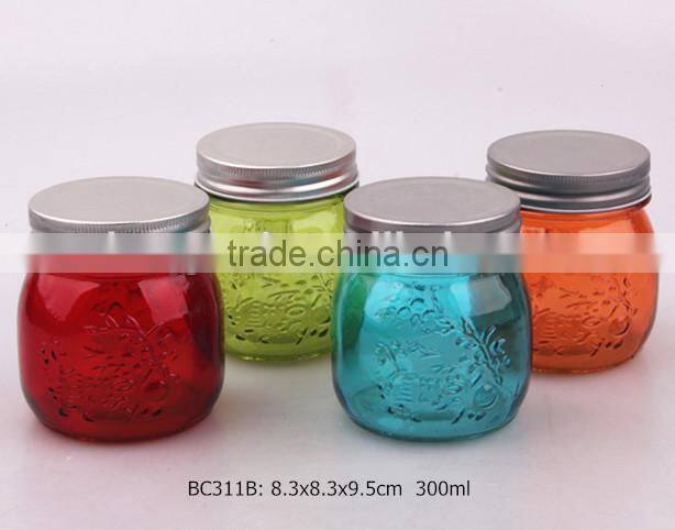 500ml 350ml glass mason jar sprayed color