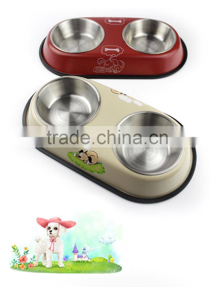 Pet Bowl Stainless Steel Puppy Cat Bowl Dog Food Water Feeding Dish Good Quality