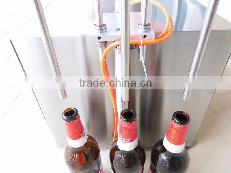 Semi automatic customized bottom up 3 heads liquid soap filling machine