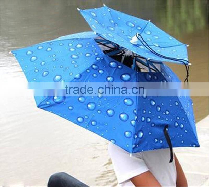 2017 new Double windproof umbrella hat fishing Umbrella sun umbrella new stlyle