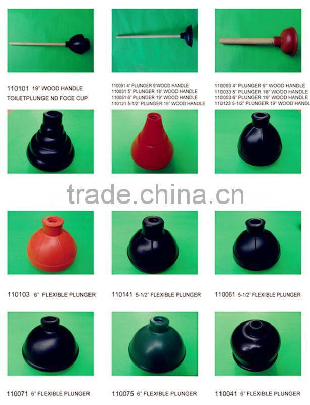 black rubber sick plunger /wood handle