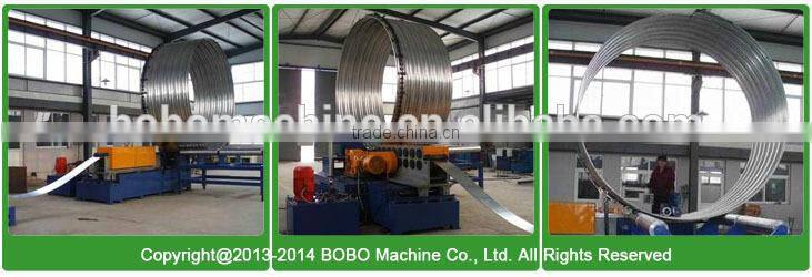 Spiral corrugated steel culvert tube making machine