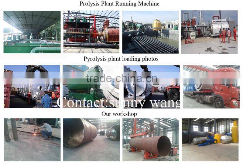 2015 Up-dated Easy Installtion Rubber To Oil Refinery Pyrolisis Machinery 15TPD