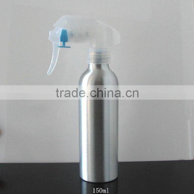 2017 Wholesale 30m -500ml empty aluminum bottle with mouse trigger sprayer aluminum trigger spray bottle for cosmetic packaging