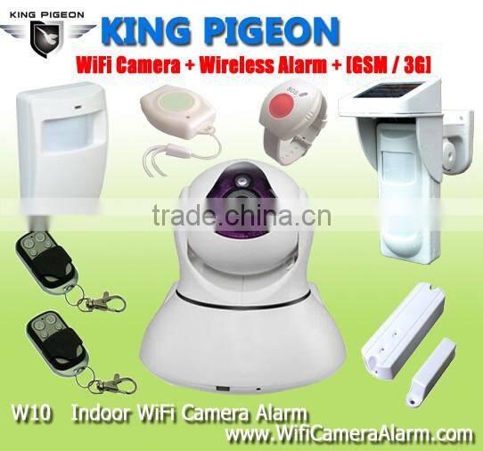 King pigeon Wireless Outdoor WiFi Camera Alarm +GSM/3G home alarm system