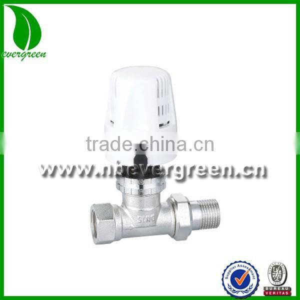 Horizontal stainless steel thermostatic valve