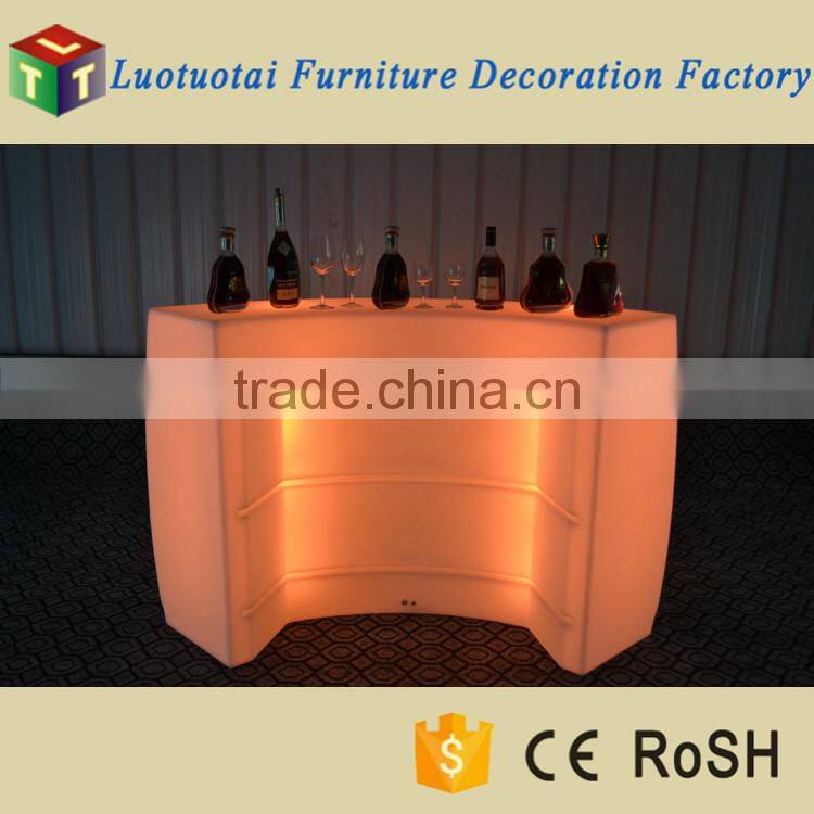 LED Remote Straight Bar Counter/ Hot Sell LED Rechargeable Bar Counter/LED Outdoor Lawn Use Bar Counter