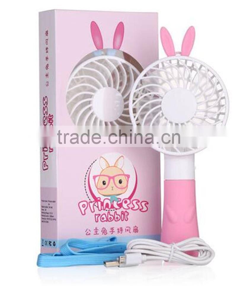 CT-740 The new mini USB charging fan Cartoon charging fan small handheld Outdoor Garden small fan