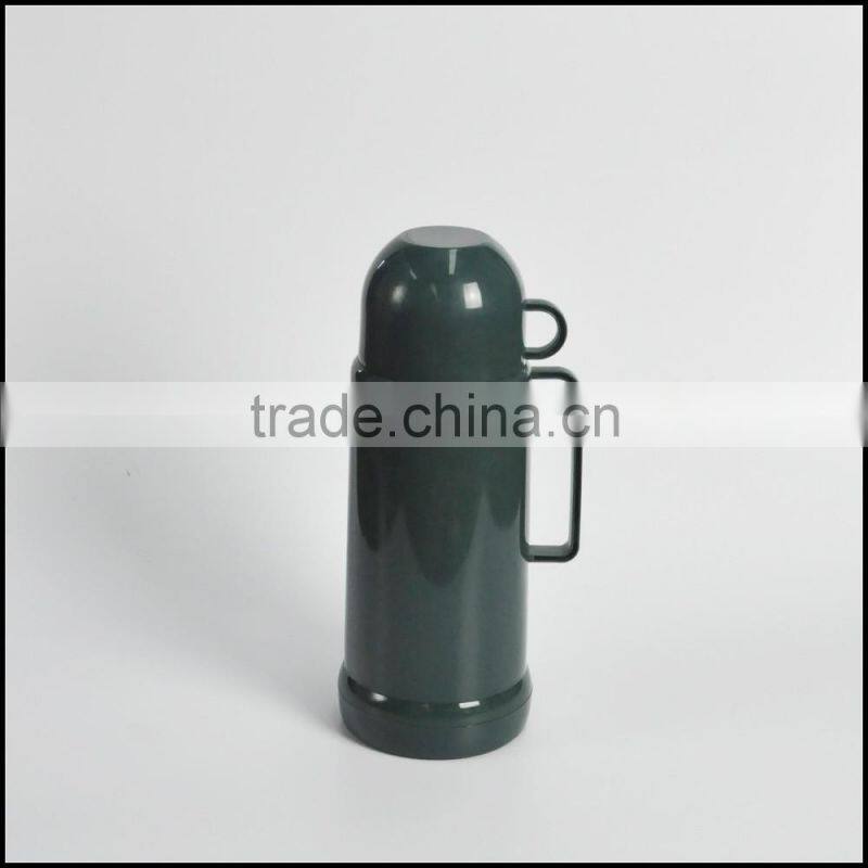 Wholesale 1.0L thermos glass refill vacuum flask with cup and handle