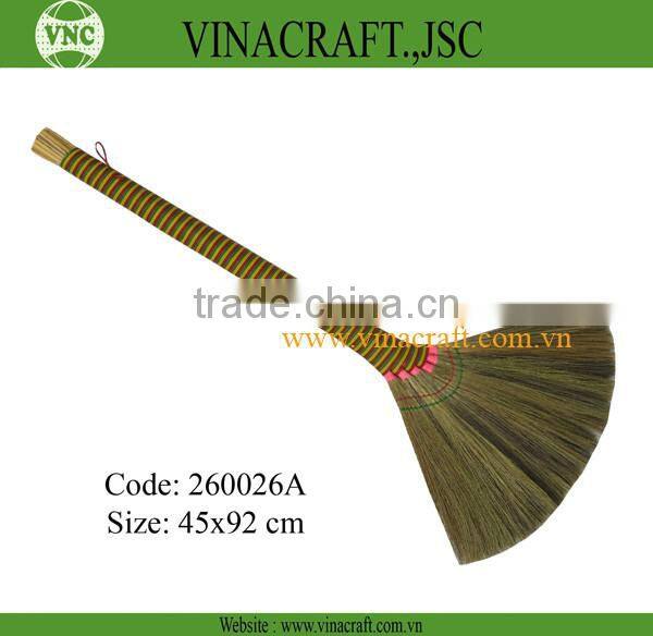 High quality grass broom with plastic handle