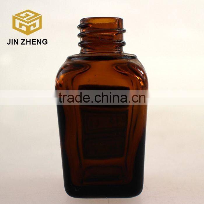 50ml 40ml 30ml 15ml Amber Glass Essential Oil Dropper Square Bottles