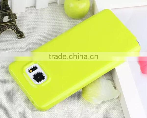 Bright solid color tpu phone case for samsung note5