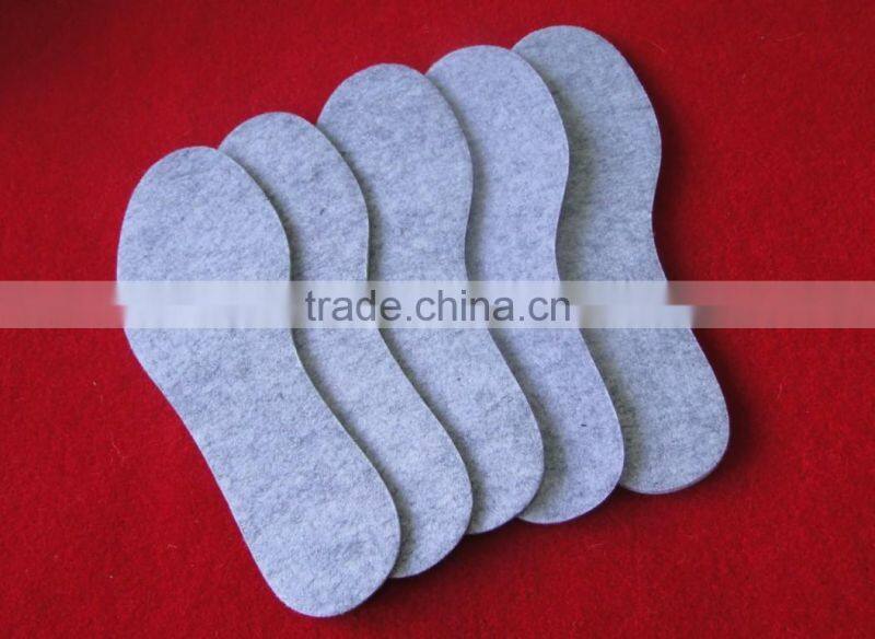 Sheep wool felt insole