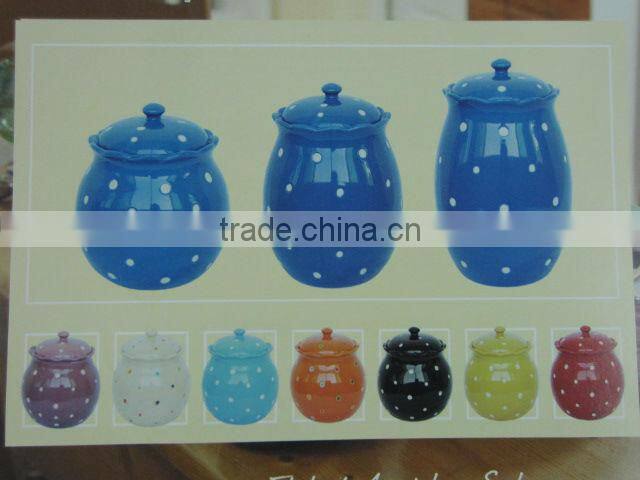 color-glazed ceramic sealed jar