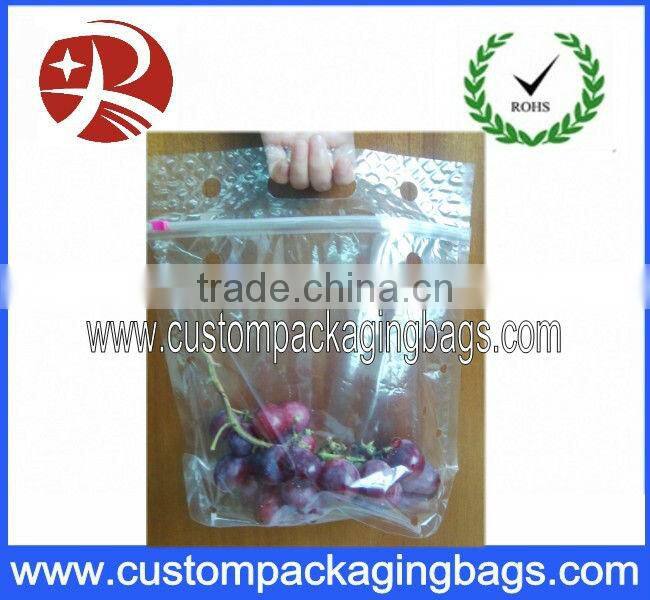 Portable the perforation grape packaging bag for supermarket