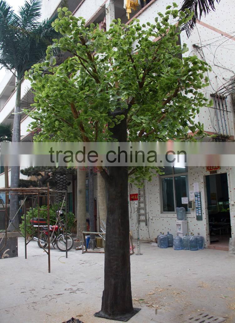 Indoor artificial gingko tree branches artificial leaves