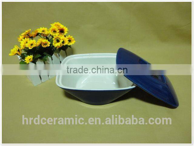 Round Shape with lid Ceramic Bakeware