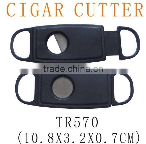 Promotional stainless steel logo printed cigar cutter sharp cigar knife