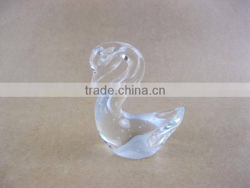 swan shaped glass craft , glass swan , glassware