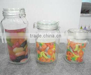 food grade airtight glass jar and glass lid