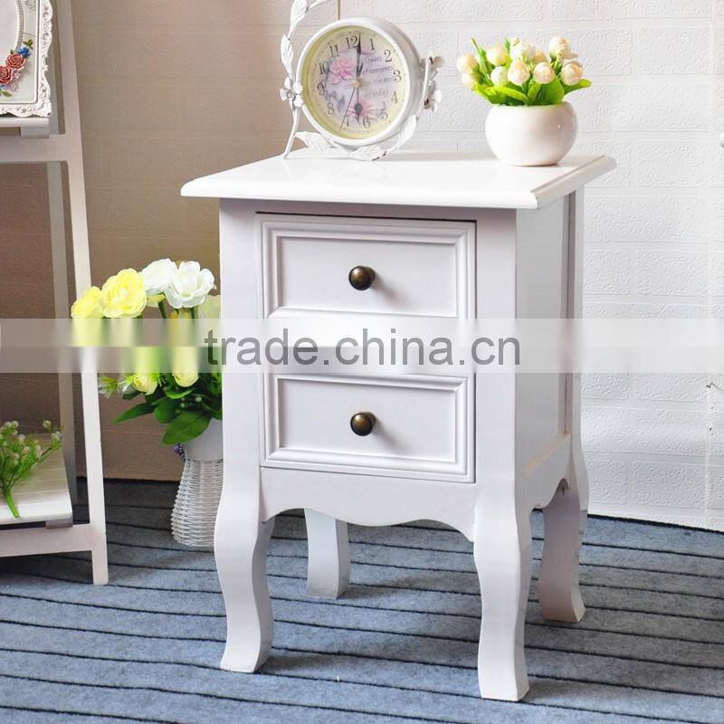 Vintage wood cabinet white