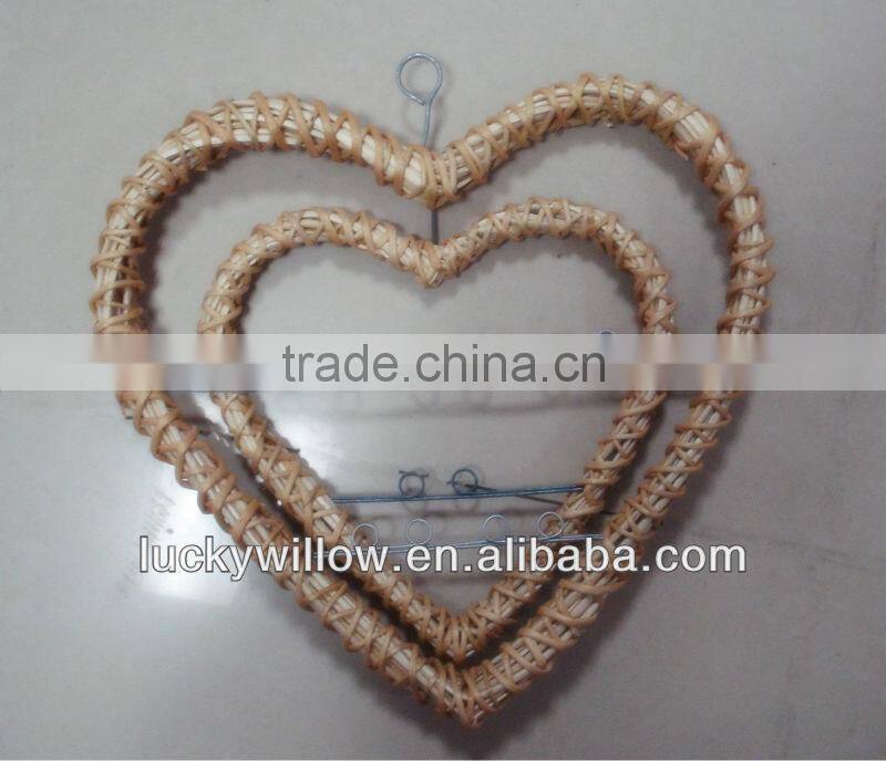 elegant willow pendant christmas heart-shaped ornaments