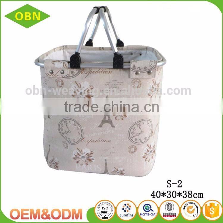 Wholesale cheap vintage foldable jute storage basket used jute bag with handle