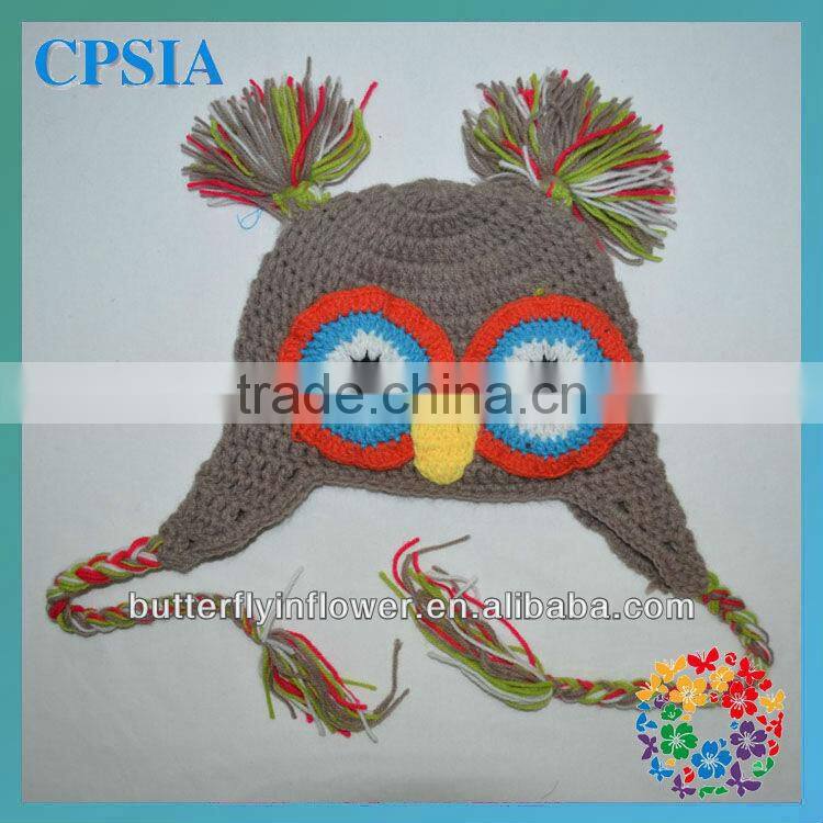 new arrivel!HOT cute animal crochet hats for baby new design crochet baby hat