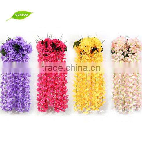 GNW FLV01 China Artificial Flowers Silk Wisteria Wedding Wreath Hanging Wedding Flower Decoration