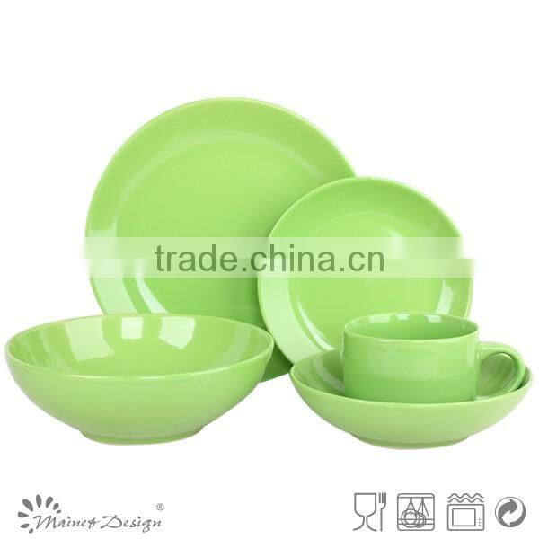ceramic 16pcs one color simple Design Dinnerware Set