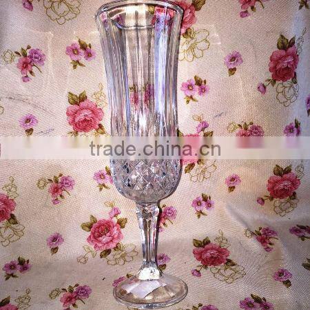 2015 New design clear embossed champagne Glass cup &Wine glass & Goblet