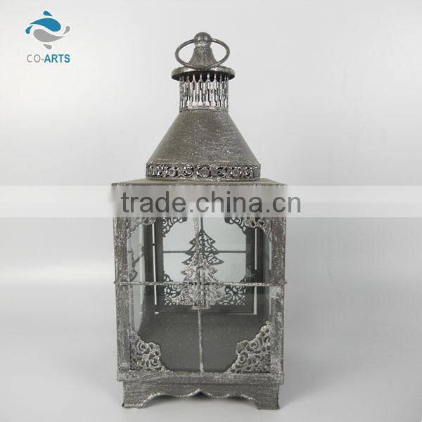 Wholesale antique imitation garden decoration glass lantern candle holders