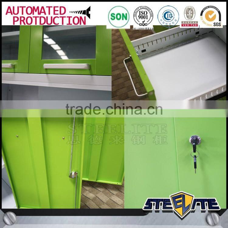 Multifunctional steel cabinet kitchen glass door cupboard