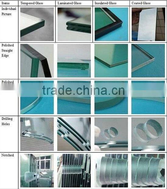 6-12mm Clear Tempered Glass For Stainless Steel Railing