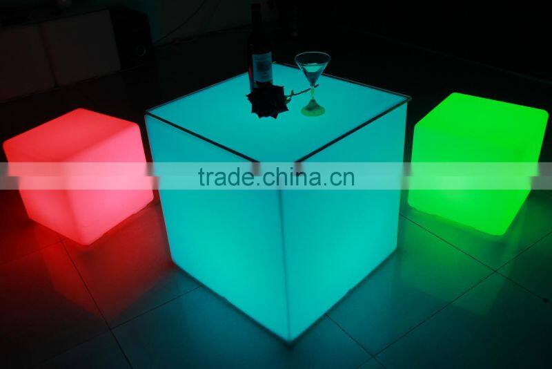 elegant led luminous sitting cubes, small plastic cubes
