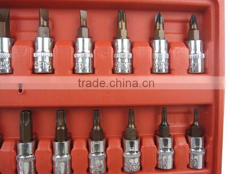 46pcs socket set 1/4" Auto Repair Tool car ratchet wrench set