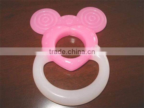 Colorful funny silicone baby teether