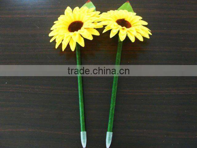 Wholesale china novelty craft handmade sunflowe ballpoint pen