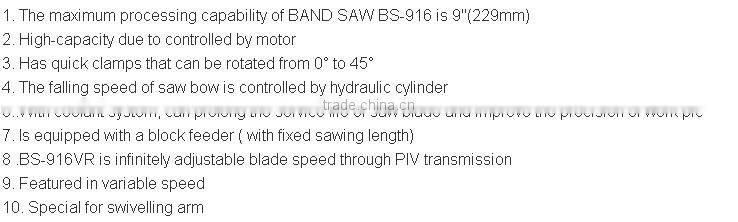 Metal Cutting Band saw BS-916VR