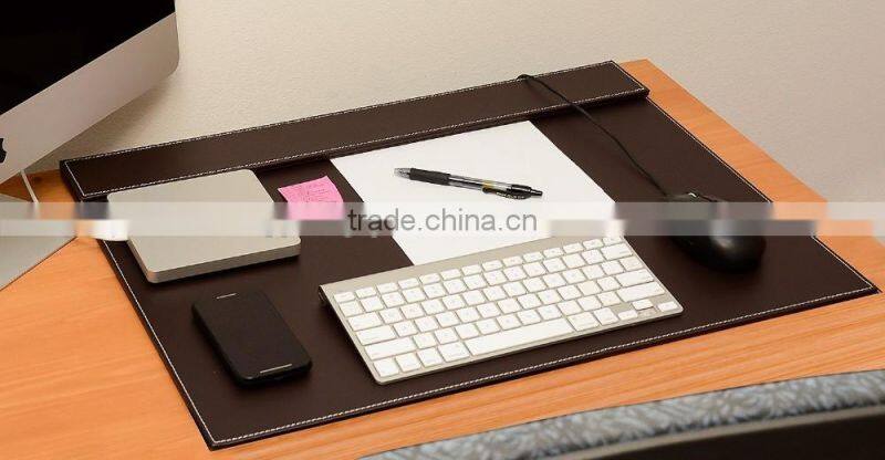 Computer desk pad-stylish mat cover provides perfect writing surface- made of leather for mouse and keyboard