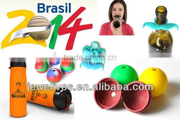 Unique design for world cup football shape silicon ice mould