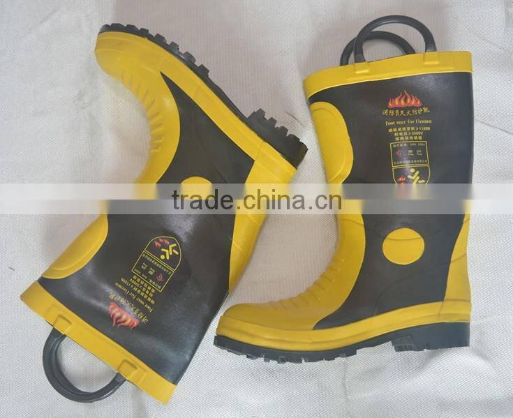 2016 New Design Factory direct sale Steel toe Fire proof fire fighting Boots For fire fighter