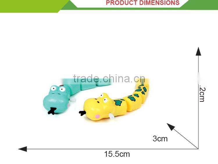 Hot selling cheap plastic wind up cartoon plastic soft toy snake